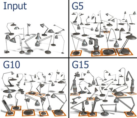 Fit and Diverse: Set Evolution for Inspiring 3D Shape Galleries