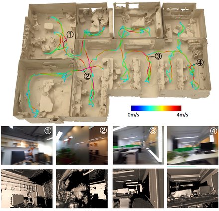 ROSEFusion: Random Optimization for Online Dense Reconstruction under Fast Camer